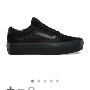 Old Skool platform all black vans!